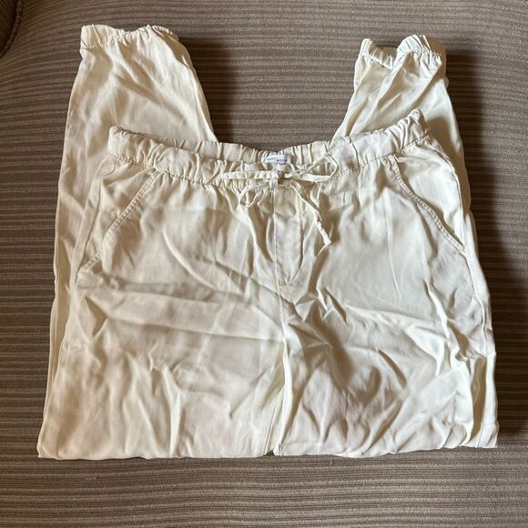 Anthropologie Daily/Ritual 100% lyocell joggers cream 6 - Picture 2 of 9